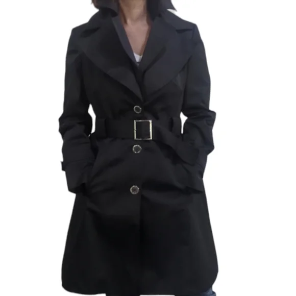 KAREN MILLEN Double Collar Trench Coat NWOT